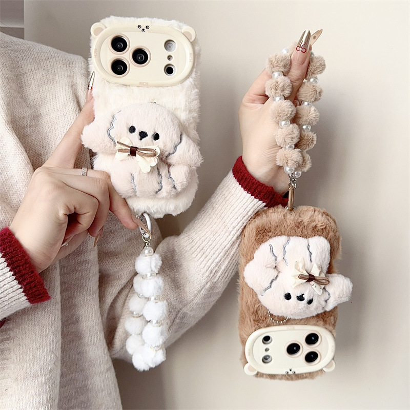 3D Cartoon Bowknot Puppy Warm  - Apple Iphone 15 Pro Max ulasan dan harga