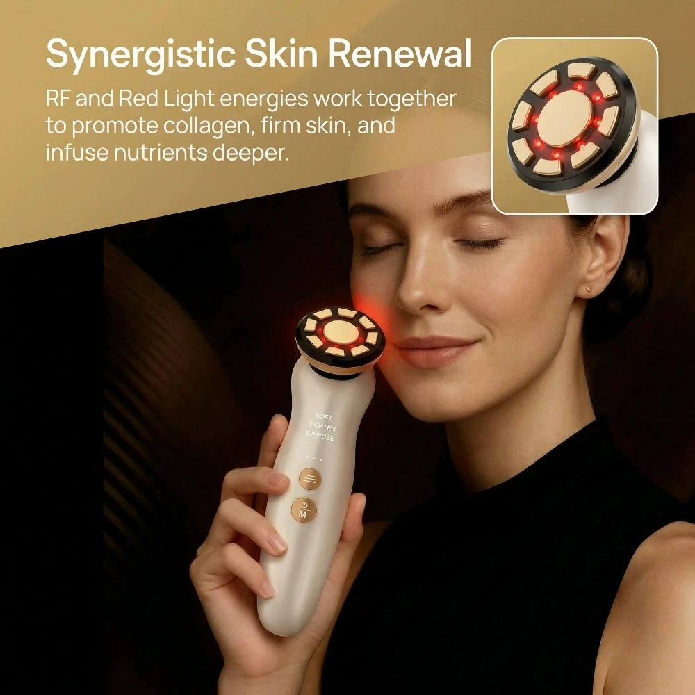 RF Facial Massager LED Light t - Galvanic Skin Sensor ulasan dan harga