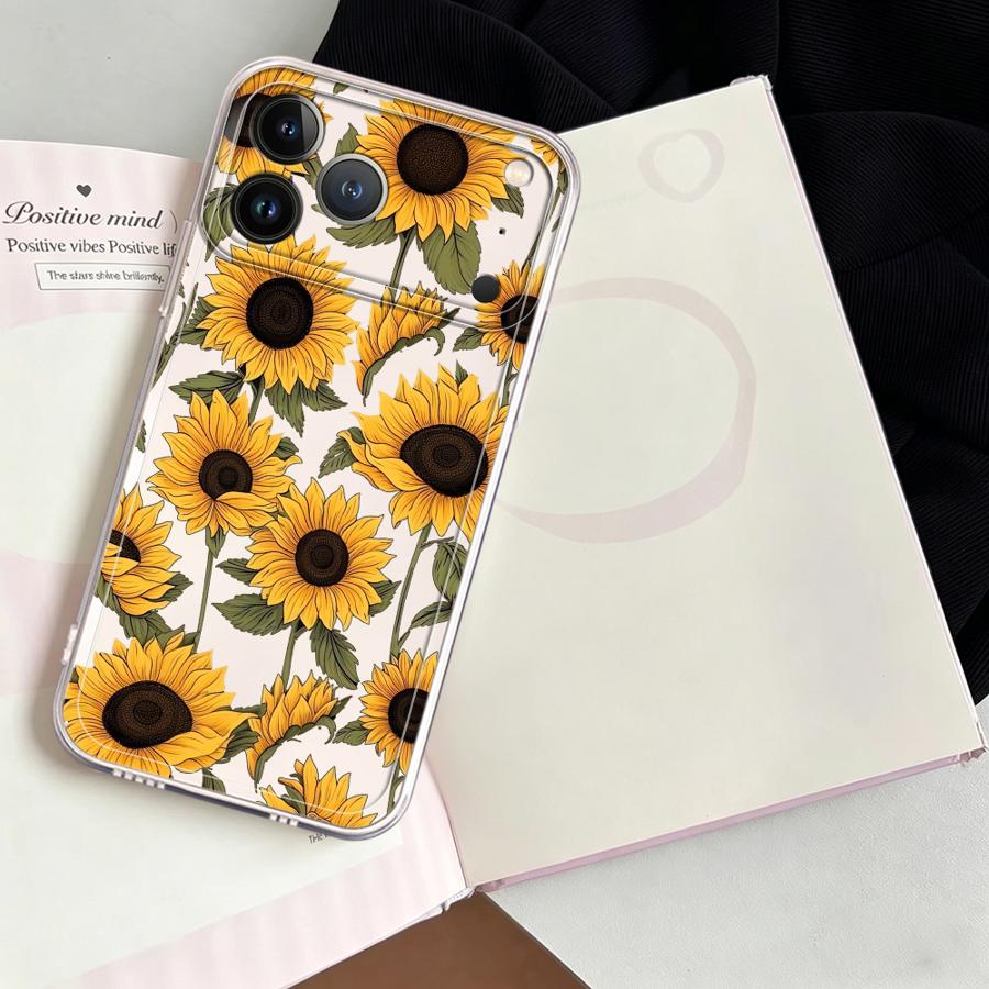 Cute Sunflower Pattern Case fo - Apple Iphone 15 Pro Max ulasan dan harga