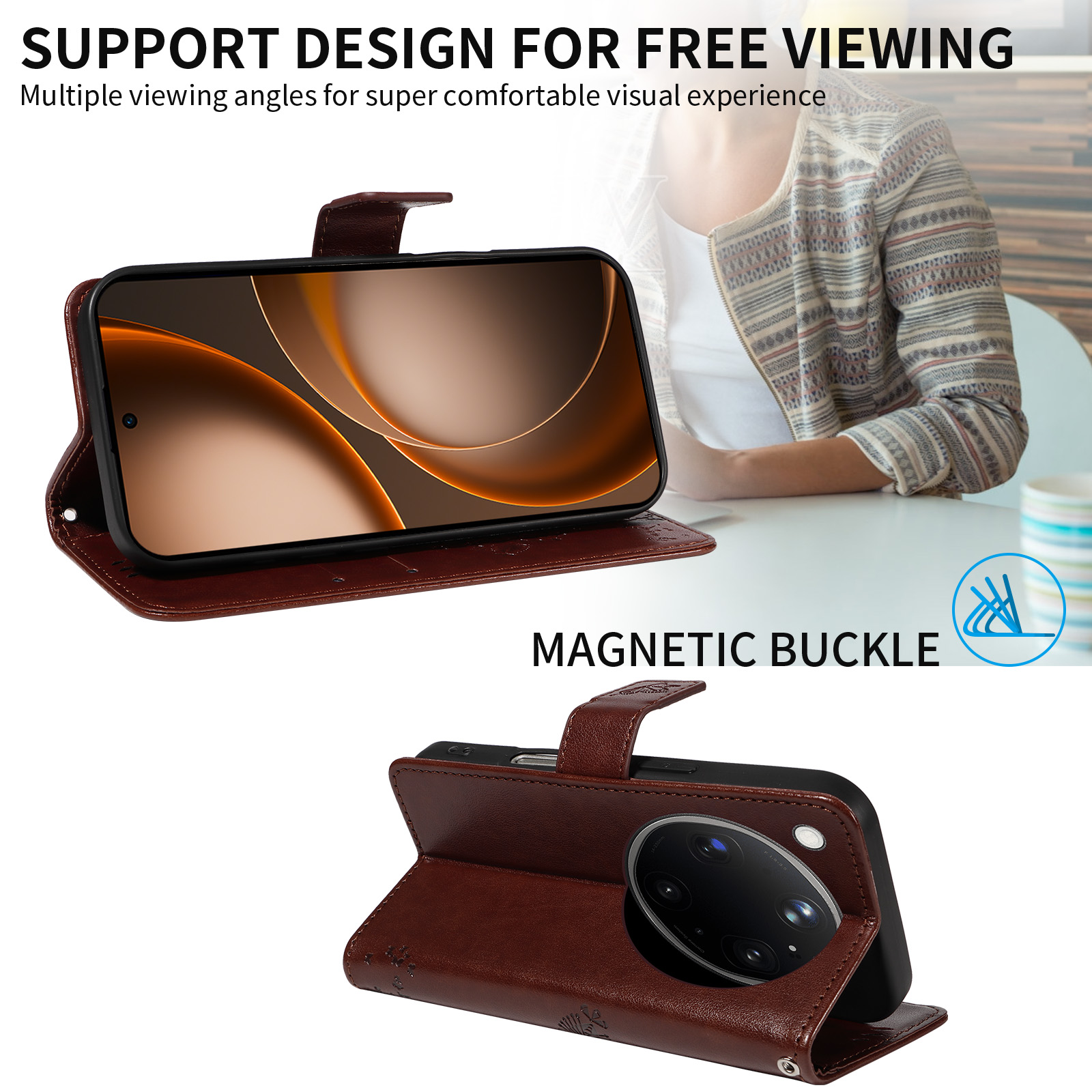 Leather Wallet Flip Case for O - Oppo Find X8 ulasan dan harga