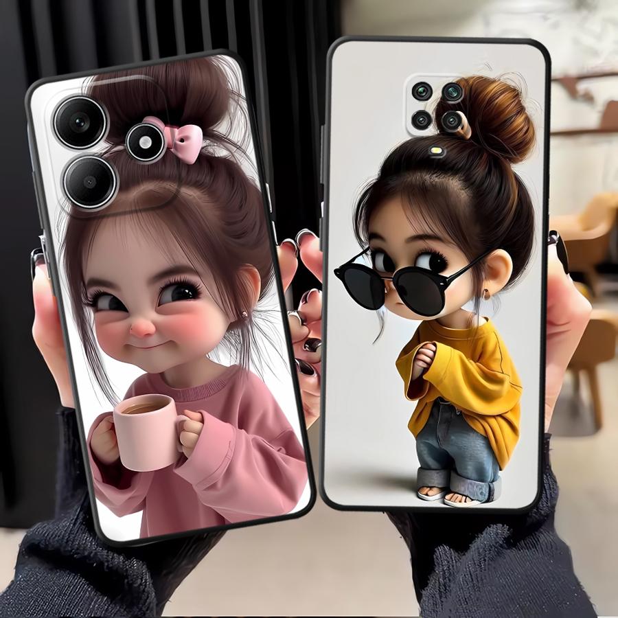 Cartoon Girl Pattern Funda Pho - Xiaomi Redmi Note 14 ulasan dan harga