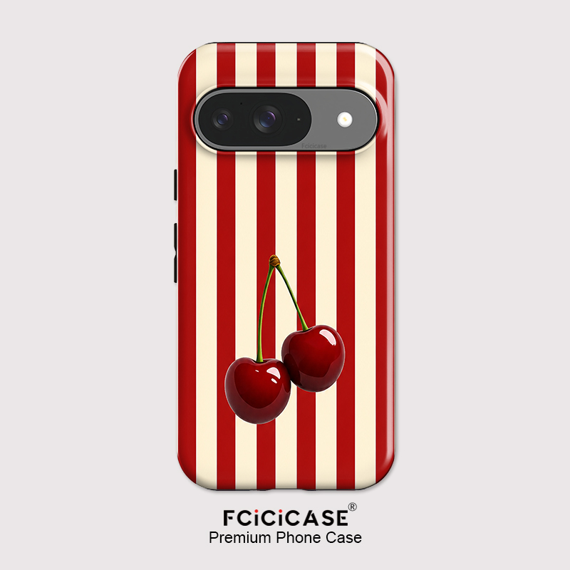 Fcicicase Cherry Stripe Patter - Google Pixel 8A ulasan dan harga