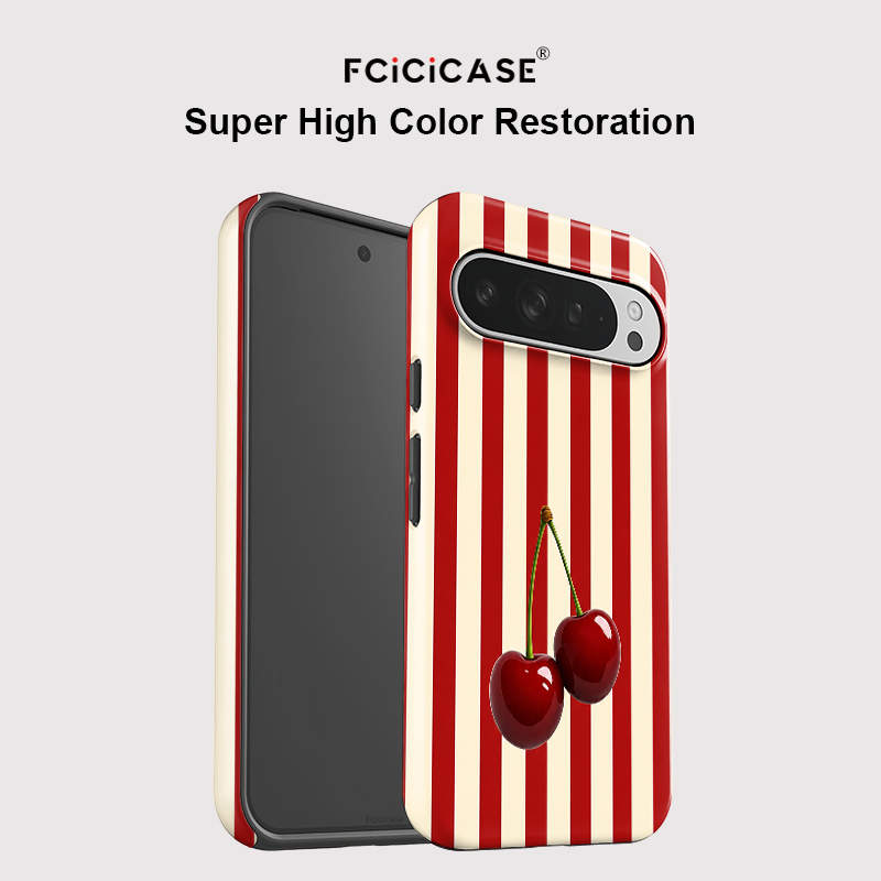 Fcicicase Cherry Stripe Patter - Google Pixel 8A ulasan dan harga
