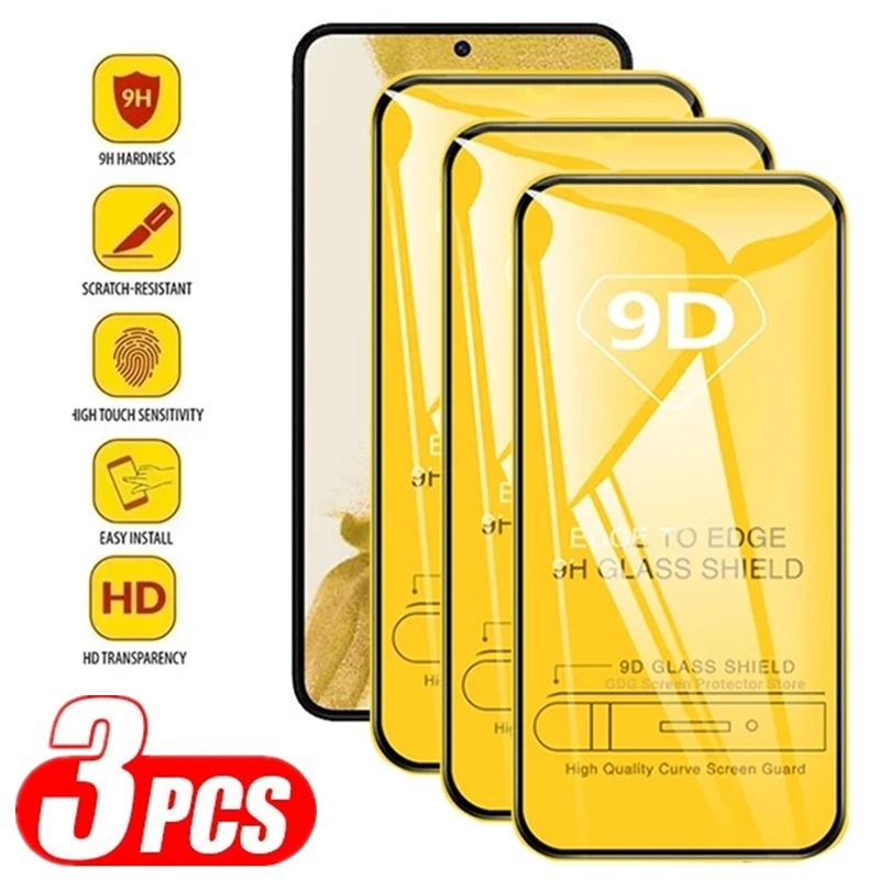 3Pcs 9D Full Cover Screen Prot - Realme Gt 6 ulasan dan harga