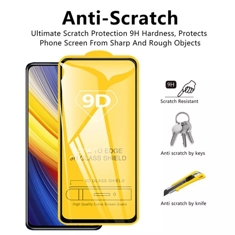 3Pcs 9D Full Cover Screen Prot - Realme Gt 6 ulasan dan harga