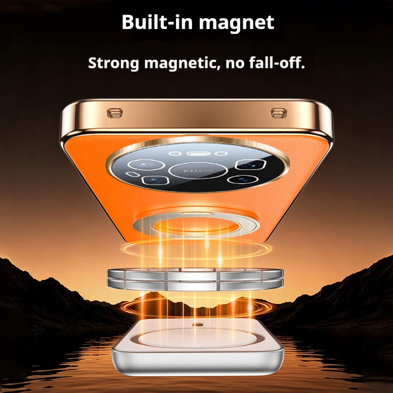 Luxury Leather Magnetic Phone  - Huawei Mate 60 ulasan dan harga